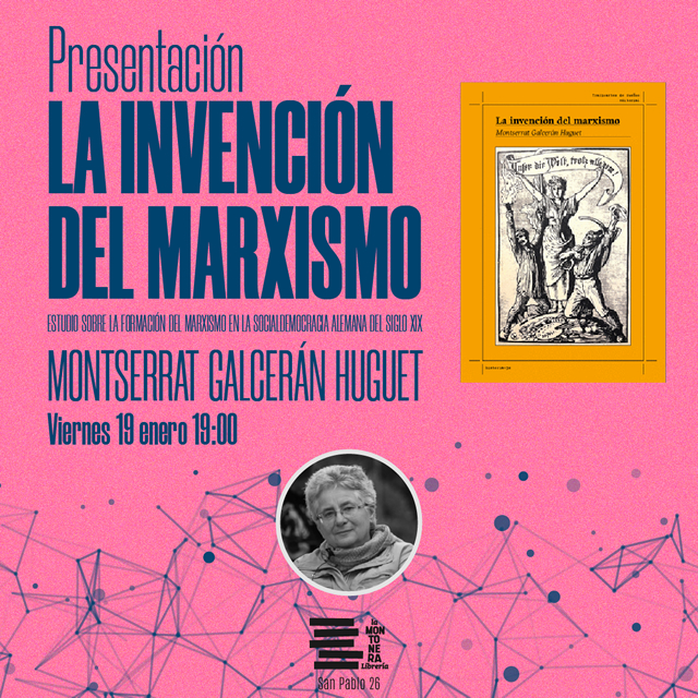 Monserrat Galcerán presenta su libro 'La invención del marxismo. 